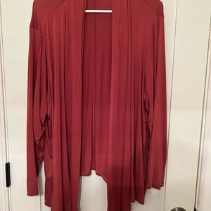 Maurices Women's Brick Red Open Front Cardigan
